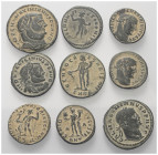 Römische Münzen - Lots. Kaiserzeit.


Lot (9 Stück, Kupfer): Folles. 
Maximianus I. Herculius (285 - 310 n. Chr.) (2x)
Maximinus II. Daia (310 - ...