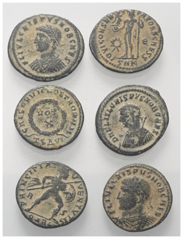 Römische Münzen - Lots. Kaiserzeit.


Lot (6 Stück, Kupfer): Folles des Crisp...