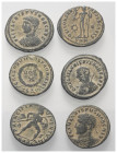 Römische Münzen - Lots. Kaiserzeit.


Lot (6 Stück, Kupfer): Folles des Crispus (Caesar 317 - 326 n. Chr.).
Verschiedene Rückseiten.

Patina, se...