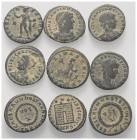 Römische Münzen - Lots. Kaiserzeit.


Lot (9 Stück, Kupfer): Folles des Constantinus II. (337 - 340 n. Chr.) und Constantius II. (337 - 361 n. Chr....