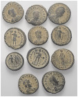 Römische Münzen - Lots. Kaiserzeit.


Lot (11 Stück, Kupferlegierung): Aelia Flaccilla (gest. 388 n. Chr.) und Honorius (393 - 423 n. Chr.). Zehn m...