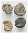 Siegel, Plomben, Tesserae - Lots.


Verschiedene Siegel.

Lot (4 Stück, Blei).

Schön - sehr schön.

Verkauft wie besehen, keine Rückgabe / S...