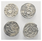 Mittelalter - Lots.


Ungarn. 
Stephan V. (1270 - 1272).

Lot (4 Stück, Silber): Obole.
Vs: Gekrönter Kopf. 
Rs: Zwei sich anblickende Vögel, ...