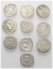 Mittelalter - Lots.


Ungarn.
Ludwig I. (1342 - 1382).

Lot (10 Stück, Silber): Denare.
Vs: Sarazenenkopf links.
Rs: Doppelkreuz / Doppelkreuz...