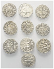 Mittelalter - Lots.


Ungarn.
Sigismund (1387 - 1437).

Lot (10 Stück, Silber): Denare.
Vs: Doppelkreuz mit langen Armen, verschiedene Münzzeic...