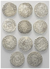 Europa - Lots.

Ungarn.
Ferdinand I. (1526 - 1564).

Lot (11 Stück, Silber): Denare.
Vs: Wappen.
Rs: Madonna mit Kind.

Huszar 935, 936; Unge...