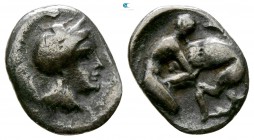 Calabria. Tarentum circa 380-280 BC. Diobol AR