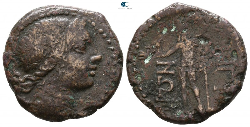 Bruttium. Rhegion circa 260-218 BC. 
Obol Æ

20mm., 6,51g.



nearly very...