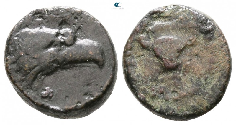 Sicily. Akragas 420-406 BC. 
Onkia Æ

11mm., 2,80g.



very fine