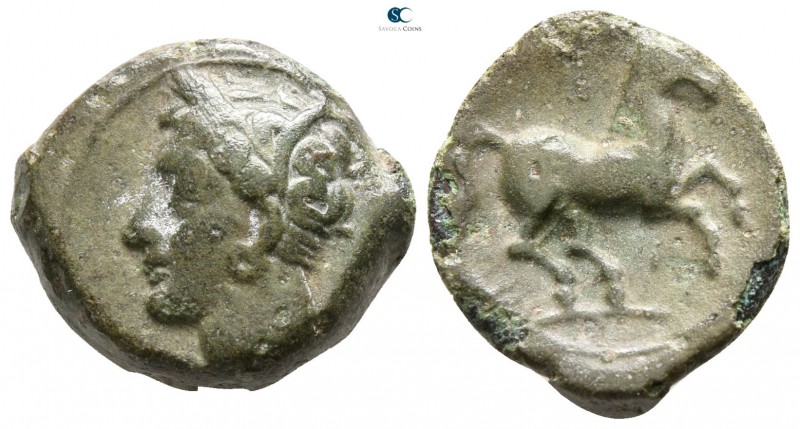 Sicily. Carthaginian Domain circa 375-350 BC. 
Bronze Æ

15mm., 3,97g.


...