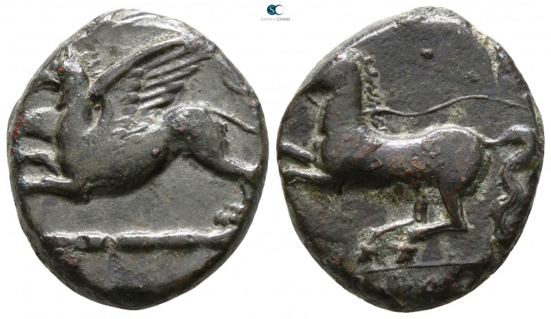 Sicily. Kainon 365 BC. 
Bronze Æ

20mm., 7,25g.



good very fine