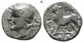 Sicily. Leontinoi 405-402 BC. Bronze Æ