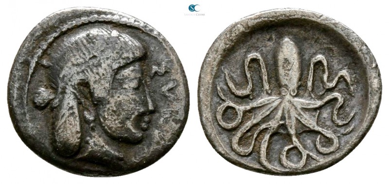 Sicily. Syracuse. Second Democracy 466-405 BC. 
Litra AR

11mm., 0,71g.


...