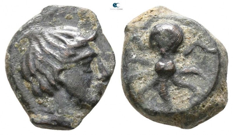 Sicily. Syracuse circa 330-260 BC. 
Onkia Æ

11mm., 1,52g.



very fine