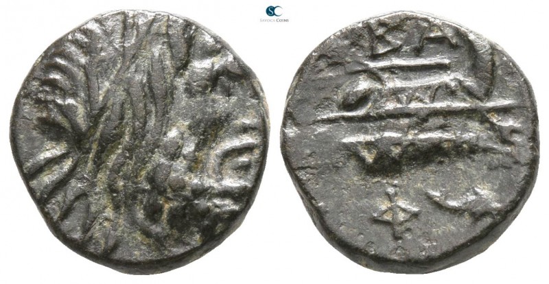 Kings of Macedon. Philip V 221-179 BC. 
Bronze Æ

12mm., 2,50g.



very f...