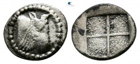 Macedon. Akanthos 470-390 BC. Hemiobol AR