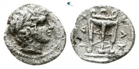Macedon. Chalkidian League. Olynthos circa 390 BC. Hemiobol AR