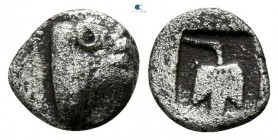 Macedon. Dikaia 450-425 BC. Hemiobol AR