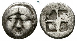 Macedon. Neapolis 500-480 BC. Obol AR