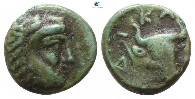Thrace. Dicaea 480-450 BC. 
Bronze Æ

10mm., 1,18g.



very fine