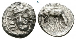 Thessaly. Larissa 344-337 BC. Obol AR