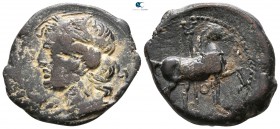 Carthage. Carthage circa 215-201 BC. Second Punic War. Shekel Æ