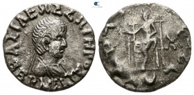 Indo Greek. Hermaios 90-70 BC. Drachm AR