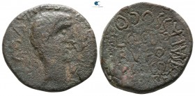 Sicily. Agrigentum. Augustus 27 BC-AD 14. L. Clodius Rufus, proconsul, Salassus Comitialis and Sex. Rufus, duoviri. Struck after 2 BC. Bronze Æ