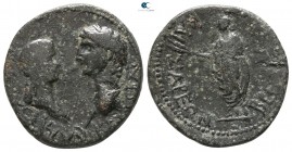 Lydia. Tralleis. Claudius, with Messalina AD 41-54. Bronze Æ