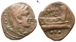 Anonymous after 211 BC. Uncertain mint. Quadrans Æ