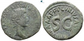 Augustus 27 BC-AD 14. Publius Lurius Agrippa, moneyer. Rome. As Æ