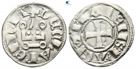 Florent AD 1289-1297. Corinth. Denar AR
