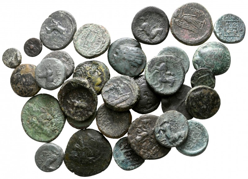 Lot of ca. 30 greek bronze coins / SOLD AS SEEN, NO RETURN! 

nearly very fine