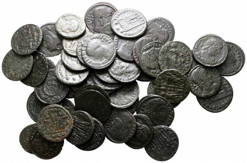 Lot of ca. 50 roman bronze coins / SOLD AS SEEN, NO RETURN!

very fine