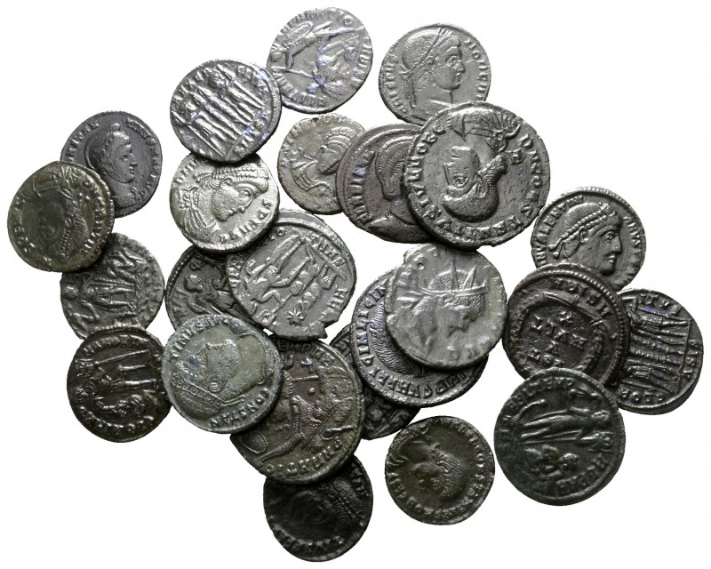 Lot of ca. 25 late roman bronze coins / SOLD AS SEEN, NO RETURN!

very fine