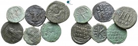 Lot of 6 byzantine bronze coins / SOLD AS SEEN, NO RETURN! <br><br>very fine<br><br>