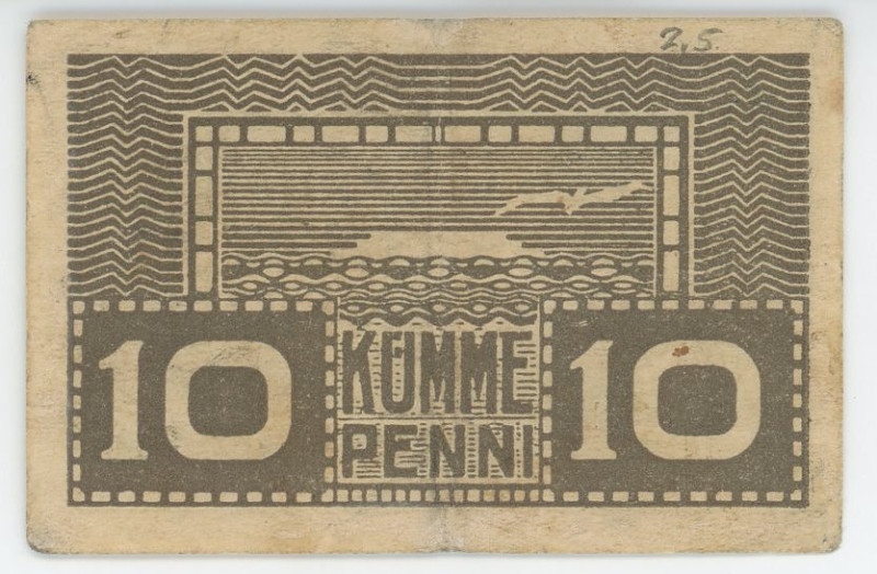 Estonia 10 Penni 1919 (ND)
P# 40a, N# 288114; VF