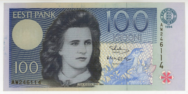 Estonia 100 Krooni 1994
P# 79a, N# 271379; # AW246114; UNC