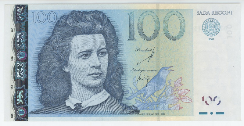 Estonia 100 Krooni 2007
P# 88a, N# 210663; # DT051313; UNC
