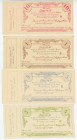 Russia - East Siberia Kuzneck Kamenougol Metallurgical Company Tomsk 1-3-5-10 Roubles 1918 (ND)
Kard. 11.46.55; Kard. 11.46.56; Kard. 11.46.57; Kard....