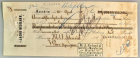 Germany - Empire Mannheim Jacob Nuemann Bill of Exchange 1876
# 14551; Paid in Vienna; VF