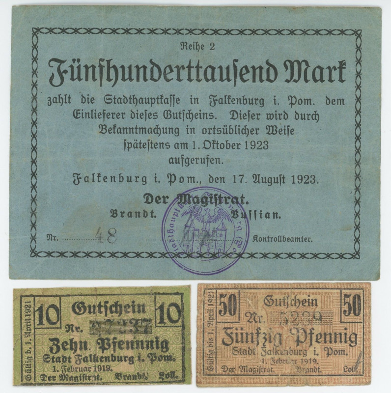 Germany - Weimar Republic Pomerania Falkenburg (Złocieniec) 10 - 50 Pfennig - 50...