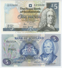 Scotland Bank of Scotland 2 x 5 Pounds 1983 - 1988
P# 112f, 347, AUNC