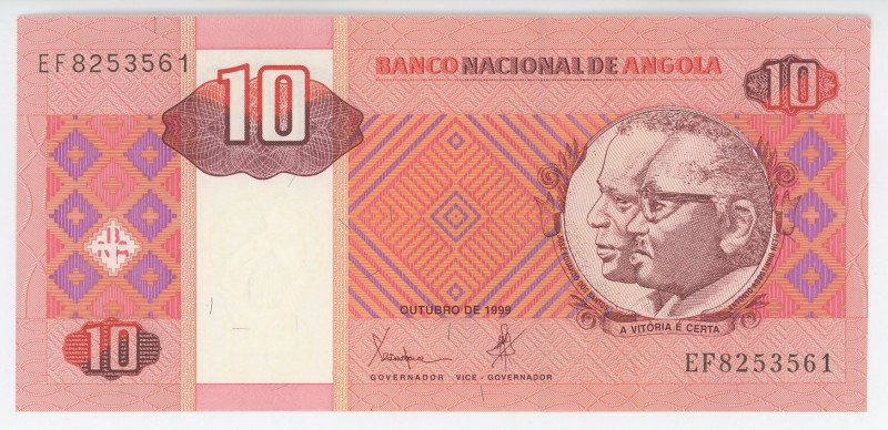 Angola 10 Kwanzas 1999
P# 145a, N# 207553; # EF8253561; UNC