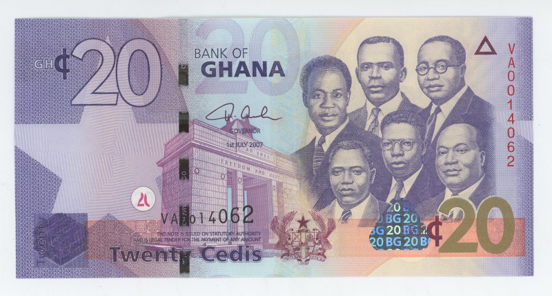 Ghana 20 Cedis 2007
P# 40a, N# 210293; # VA0014062; UNC