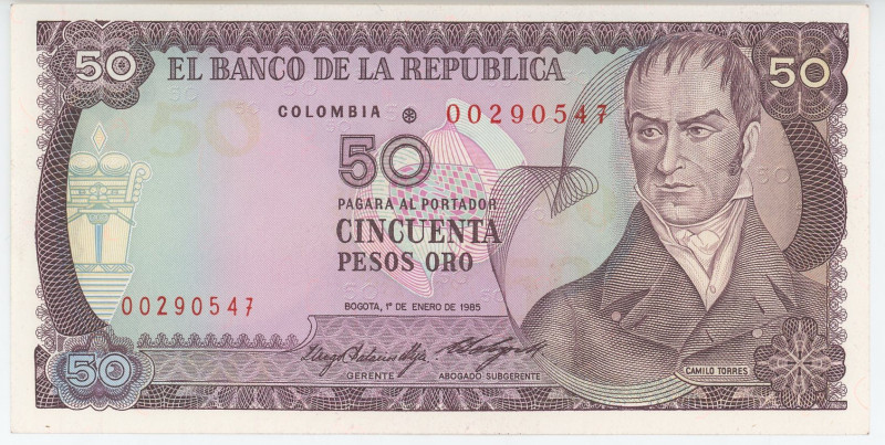 Colombia 50 Pesos 1985
N# 213919; # 290547; UNC