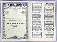 Belgium Share of Compagnie Des Oléonaphtes S.A. for 100 Francs 1899
VF