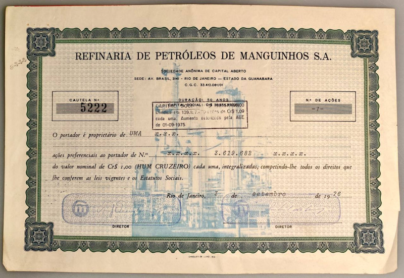 Brazil Refinaria De Petroleos De Manguinhos S.A. 1976
# 5222; VF