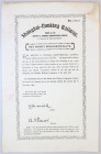 China Net Profit Sub-Certificate of Shanghai-Nanking Railway 1904
# D1919; Dividend stamps on back from 1921-34; XF