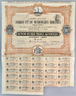 France Societe Francaise de Forage et de Recherches Miniers (Brevete Raky) Share for 250 Francs 1906
# 247; Vignettes of a drill and mining-tools. Co...